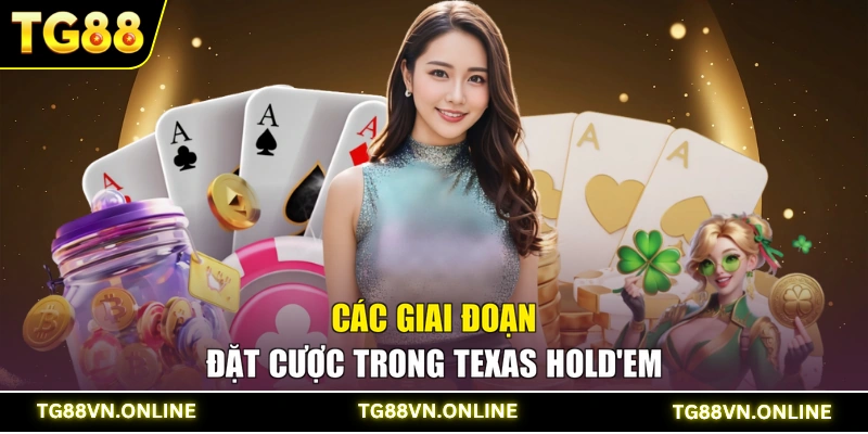Các giai đoạn đặt cược trong Texas Hold'em