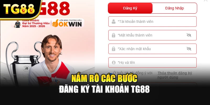 Nắm rõ các bước đăng ký tài khoản TG88